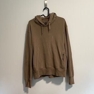 Uniqlo Tan Hoodie - Casual Everyday Wear, Comfortable Pullover, Soft Cotton Hood